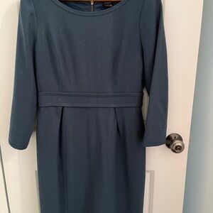 J Crew Teal Wool Dress Size 8 like new
